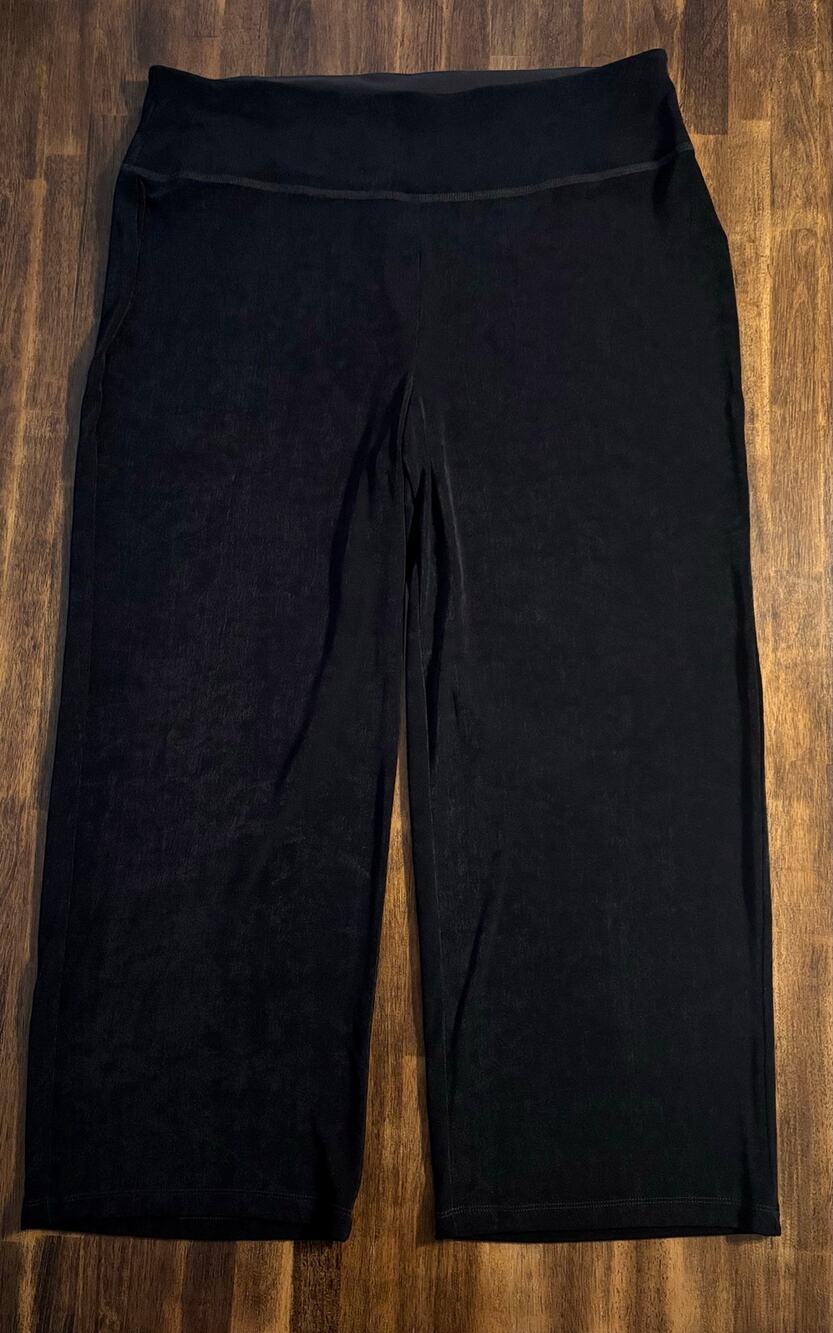 Chico’s Women’s 3 / XL Petite Travelers Pants Wide Leg Elastic Waist Pull On